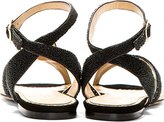Thumbnail for your product : Charlotte Olympia Black Beaded Suede Starfish Caviar Sandy Sandals