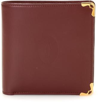 Cartier Pre-Owned Maroon Leather Billfold Wallet