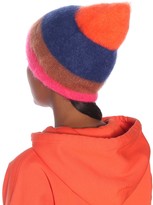 Thumbnail for your product : Moncler Striped mohair-blend beanie