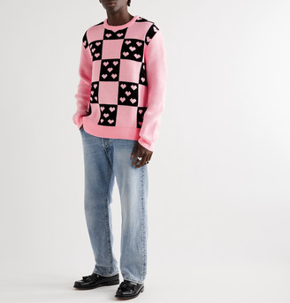 Noon Goons Lovers Checked Jacquard Sweater