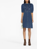 Thumbnail for your product : See by Chloe Puff-Sleeve Denim Minidress