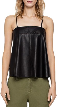 Zadig & Voltaire Cali Deluxe Leather Camisole Top