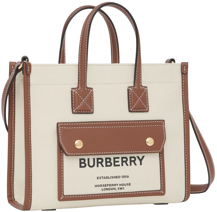 Burberry Mini Towner Horseferry Print Canvas & Leather Tote ShopStyle