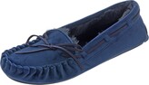 Thumbnail for your product : Autumn Faith Luxurious Ladies Moccasins Super Soft Womens Slippers With Faux Suede Velour Uppers Warm Comfortable Faux Fur Lining Hard TPR Outer Soles Navy Colour UK Shoe Size 8 Make a Fab Gift