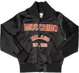 Thumbnail for your product : Moschino Embroidered Nylon Satin Bomber Jacket