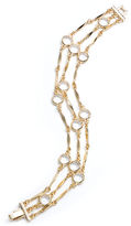 Thumbnail for your product : Anne Klein Three-Row Gold-Tone Chain & Crystal Bracelet