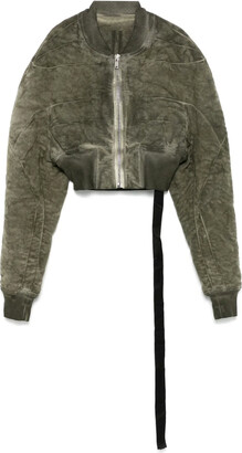 Rick Owens Flight Cropped Bomber Jacket - ShopStyle