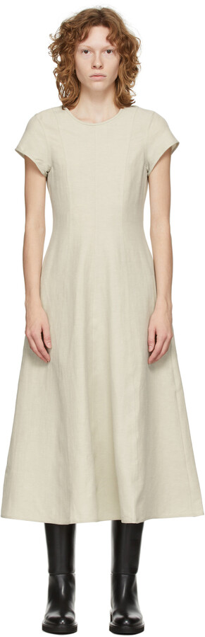 Short Sleeved Linen Dress | ShopStyle