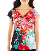Thumbnail for your product : JCPenney Unity World Wear Unity V-Neck Empire-Waist Top - Petite
