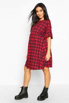 Thumbnail for your product : boohoo Maternity Check Smock Dress