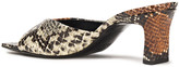 Thumbnail for your product : Simon Miller Hammer Snake-effect Leather Mules