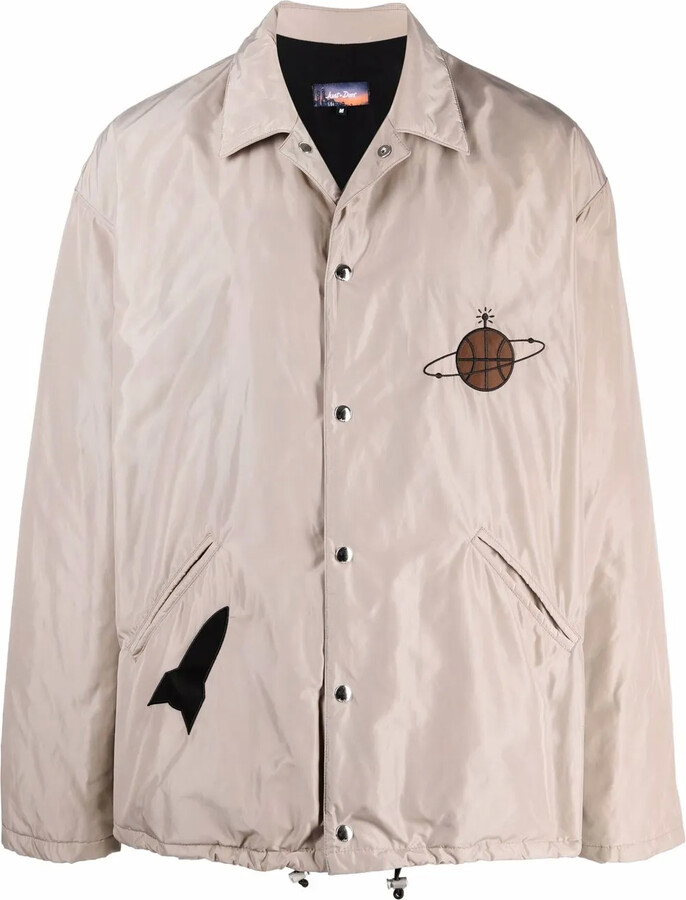 Just Don Patch-Detail Shirt Jacket