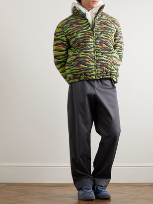 ERL Printed Quilted Cotton-Jacquard Down Jacket