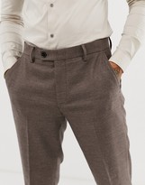 Thumbnail for your product : ASOS DESIGN DESIGN wedding skinny suit pants in soft brown twill