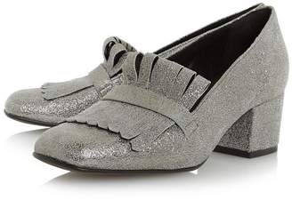 Dune LADIES ARGY - Fringe Detail Block Heel Court Shoe