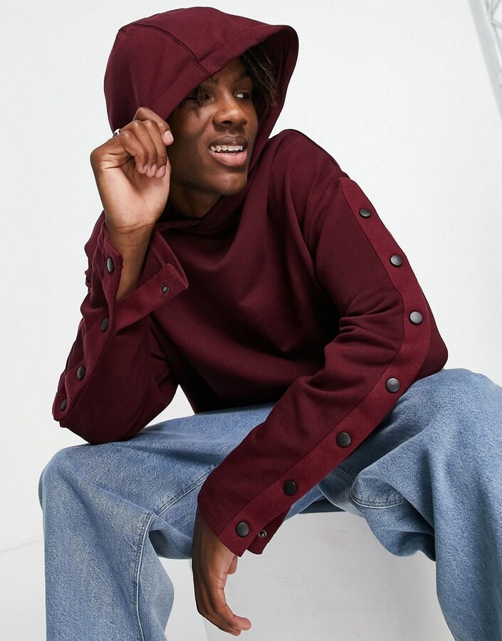 Burgundy Hoodie Outfit Men Buy Urbano Fashion Men Solid Oversized