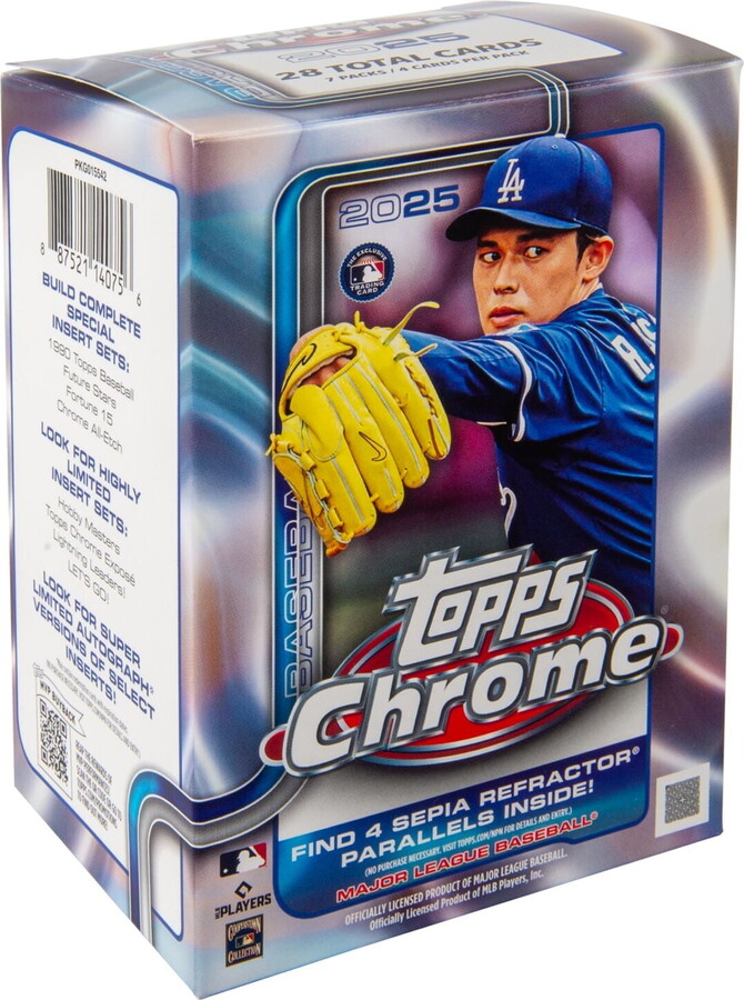 2025 Topps Chrome Baseball Trading Cards Value Box