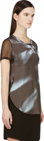 Thumbnail for your product : 3.1 Phillip Lim Black Silk Abstract T-Shirt