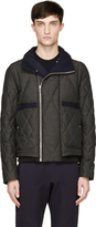 Thumbnail for your product : Moncler Gamme Bleu Grey Coated Quilted Down Jacket