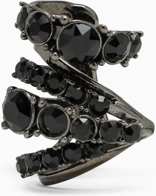 Alexander McQueen Ear cuff with black crystals - ShopStyle Jewelry
