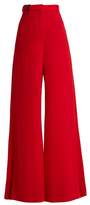 Thumbnail for your product : Lanvin High Rise Wool Crepe Tailored Trousers - Womens - Red