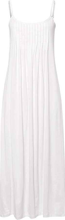 Hanro Women's Juliet Pleated Cotton Long Chemise - Black - Size XS