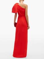 Thumbnail for your product : Roland Mouret Belhaven Silk-seersucker Gown - Womens - Red