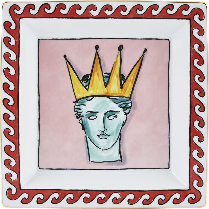 GINORI 1735 Il Viaggio di Nettuno Vide Poche Plate, Pink