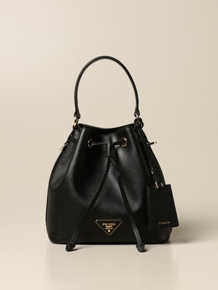 prada leather bucket bag