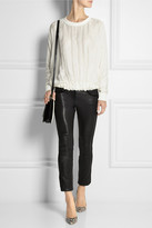 Thumbnail for your product : Lanvin Cotton-trimmed silk-organza top