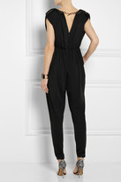 Thumbnail for your product : Lanvin Chain-trimmed stretch-satin jersey jumpsuit