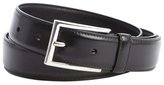Thumbnail for your product : Prada black leather rectangular buckle belt