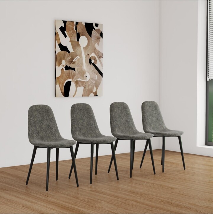 Streamdale Furniture Modern Accent Dining Chairs (Set of 4 Grey