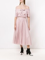 Thumbnail for your product : Gloria Coelho Off The Shoulder Belted Dress