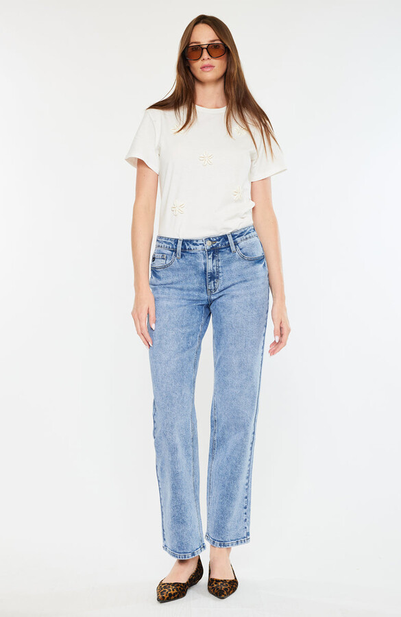 Kancan Tamia Essentials Mid Rise True Straight Jeans