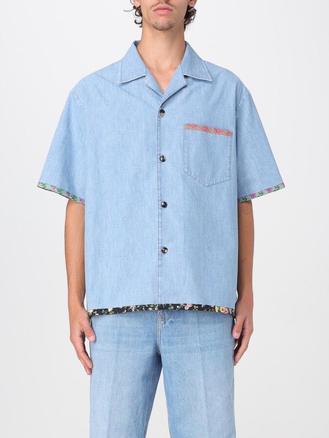 Valentino Shirt Men color Denim