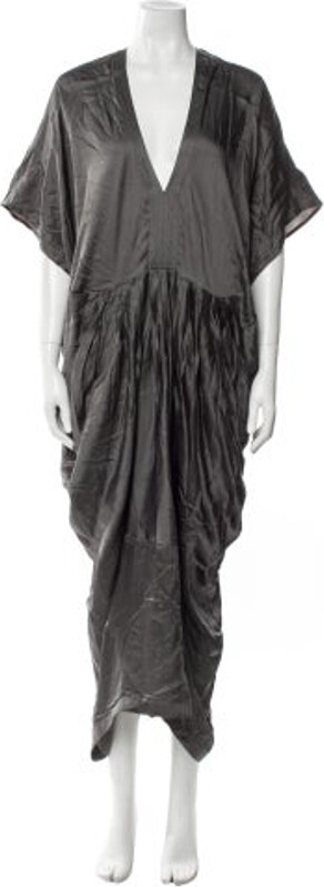 Nicholas K Shift Dress Grey Short Sleeve with V-Neck