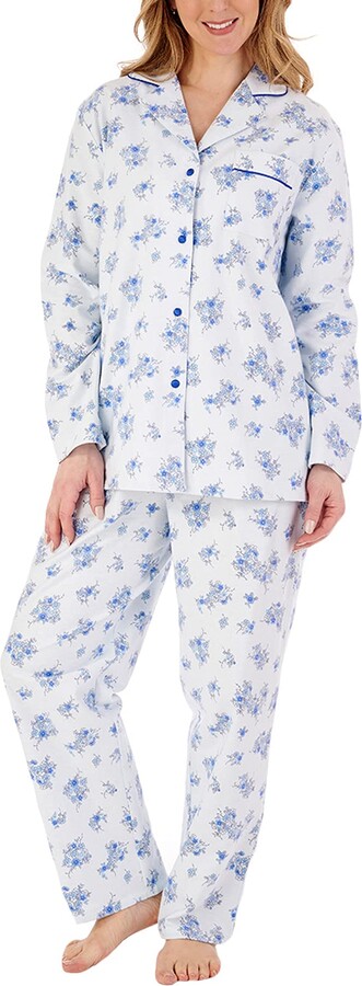 CHUNG Women Sleepshirt Brushed Flannel Cotton Nightshirt Plaid Nightgowns Long Sleeve Button Down Pajamas Sleepwear Nighties 