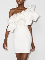 Thumbnail for your product : SOLACE London Finley ruffled one-shoulder mini dress