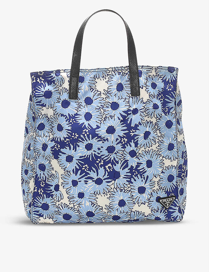 prada floral tote
