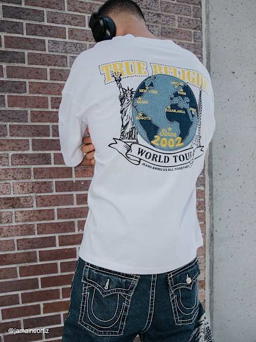 Heavyweight Denim Globe T-Shirt