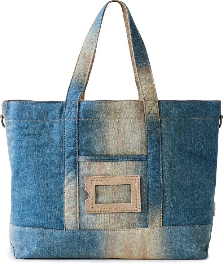 Mini Small Denim Purse Jean Boston Barrel Bags Quilted Checkered Top Handle  Canvas Tote Crossbody bags Satchel Handbag for Women,Blue