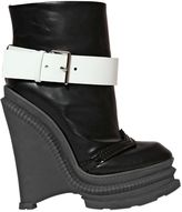 Thumbnail for your product : Kenzo 150mm Brushed Leather Wedged Ankle Boots