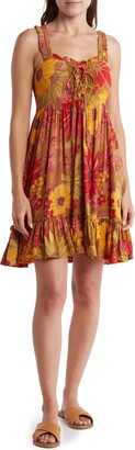 Angie Floral Front Tie Minidress