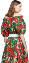 Thumbnail for your product : Dolce & Gabbana Red Geranium Off-The-Shoulder Blouse