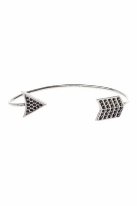 House Of Harlow Antiqued Arrow Wrap Earring in Silver