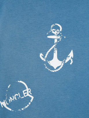 Moncler Kids anchor print T-shirt