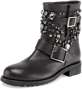 Thumbnail for your product : Jimmy Choo Youth Crystal-Embellished Biker Boot