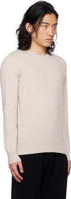Ghiaia Cashmere Off-White Crewneck Sweater