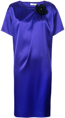 Lanvin flower pin shift dress - women - Polyester/Triacetate - 38